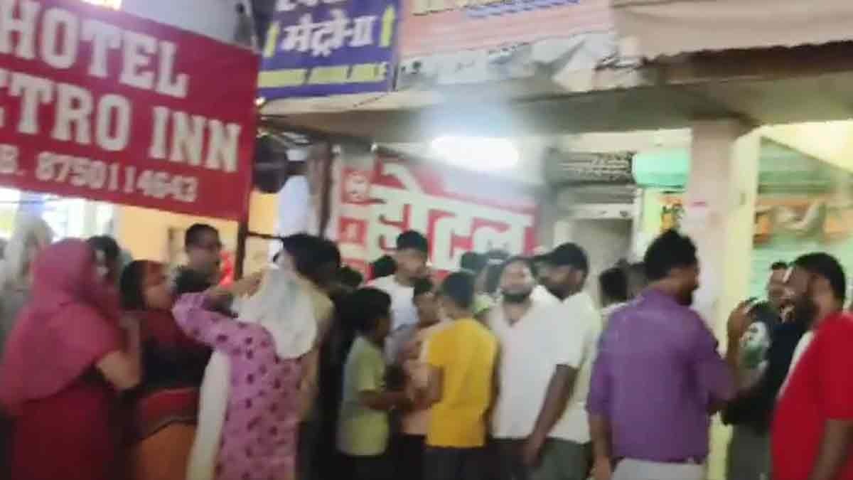 Two hotels of Navayug Market became the center of commotion