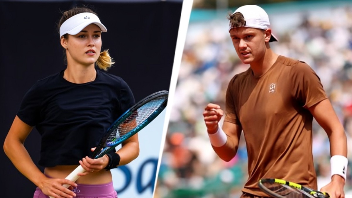 Anna Kalinskaya and Holger Rune.