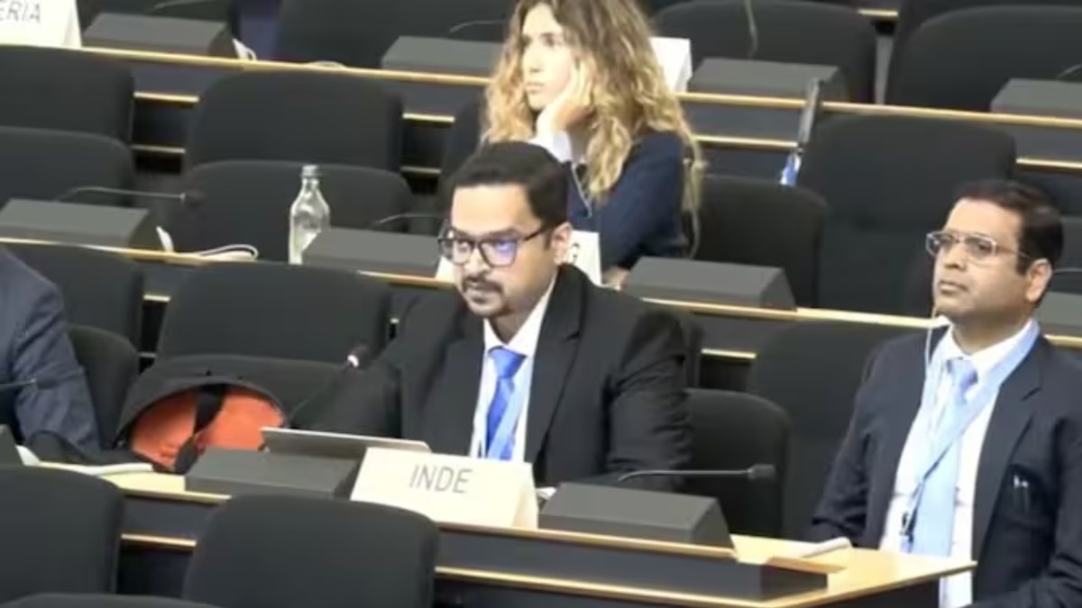 भारत ने UNHRC में पाकिस्तान को कड़ी फटकार लगाई. (Photo: X/ANI)