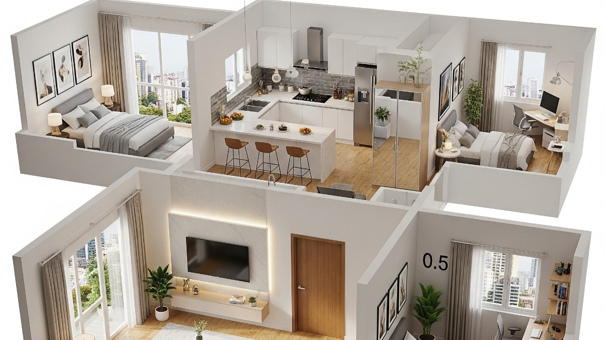  2.5 BHK क्यों है लोगों के लिए अच्छा ऑप्शन? (Photo-AI Generated)
