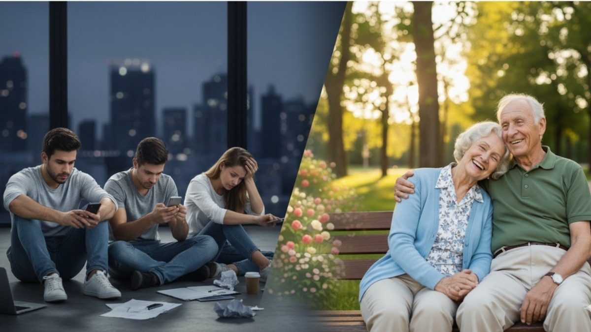 युवाओं को घेर रहा स्ट्रेस और डिप्रेशन (Photo: AI generated)