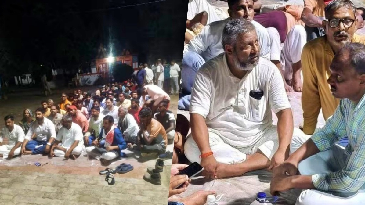  BJP workers sitting inside police station in Ghazipur (Photo- ITG)