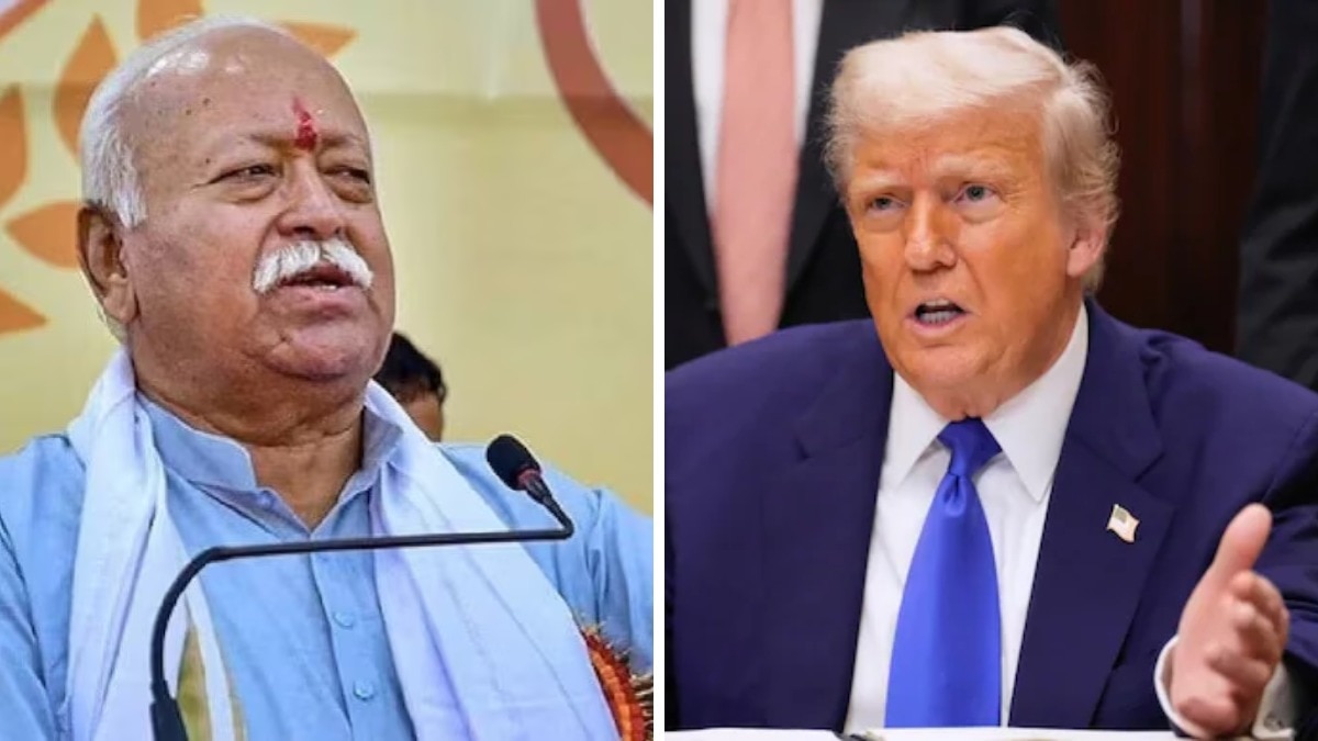 Mohan Bhagwat on Donald Trump taffif