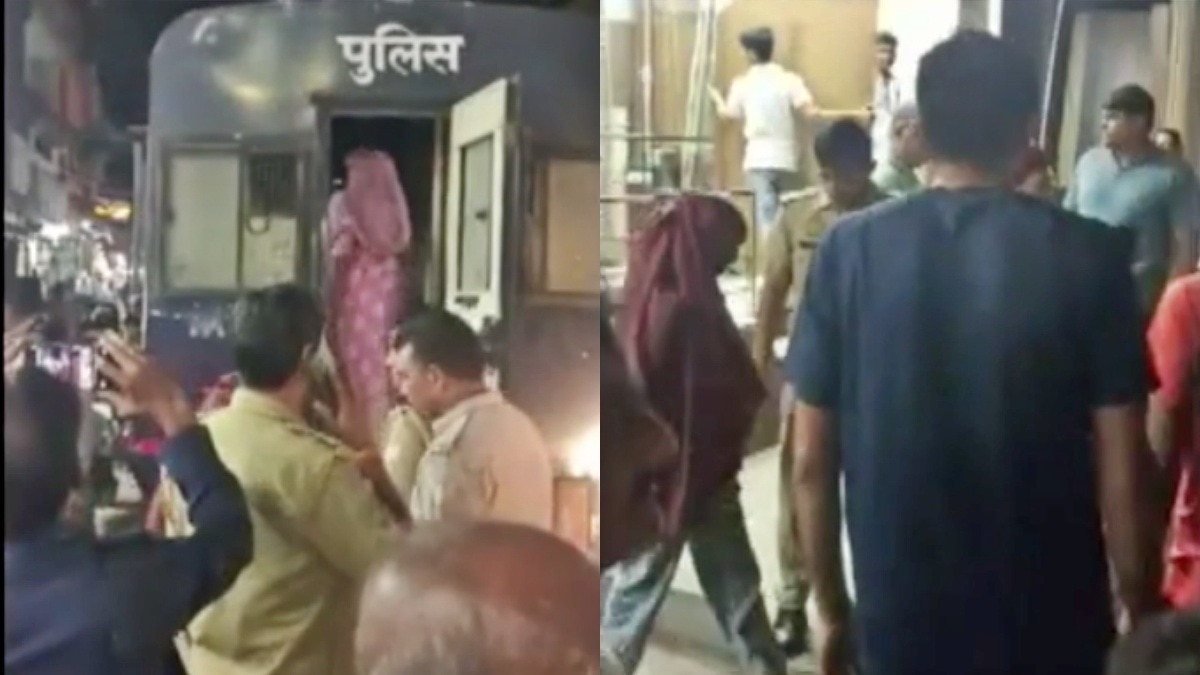 मेरठ के कबाड़ी बाजार में पुलिस की रेड (Photo- Screengrab) 