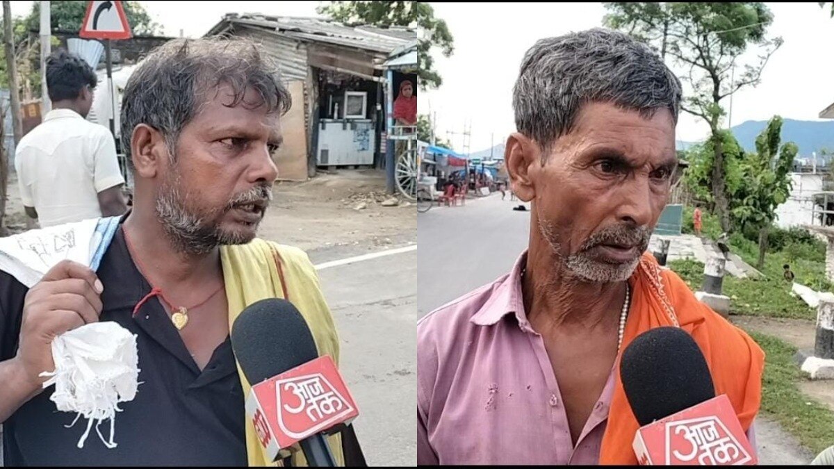 नेपाल से पैदल लौटे बिहार के मजदूर.(Photo: Abhishek Pandey/ITG)