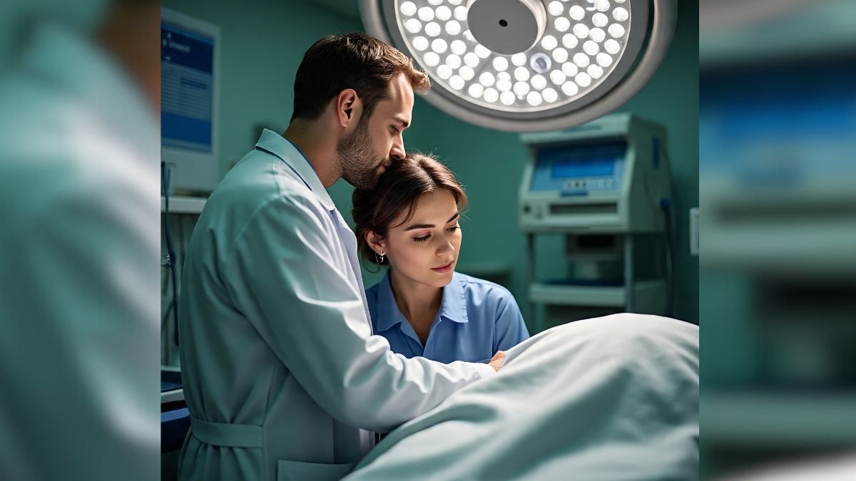 मरीज को ऑपरेशन टेबल पर बेहोश छोड़कर दूसरे कमरे में नर्स के साथ रोमांस करते पकड़ा गया था डॉक्टर (Photo - AI Generated)