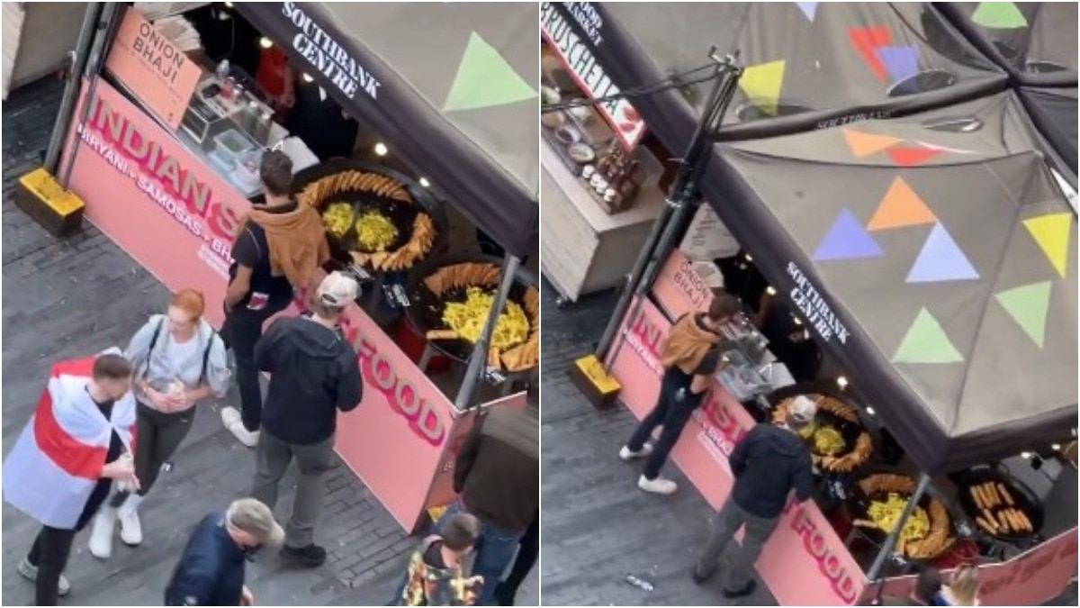 बाहरी लोगों पर गुस्सा, मगर इंडियन फूड पर दिल हार गए प्रदर्शनकारी, लंदन प्रोटेस्ट का वीडियो वायरल
