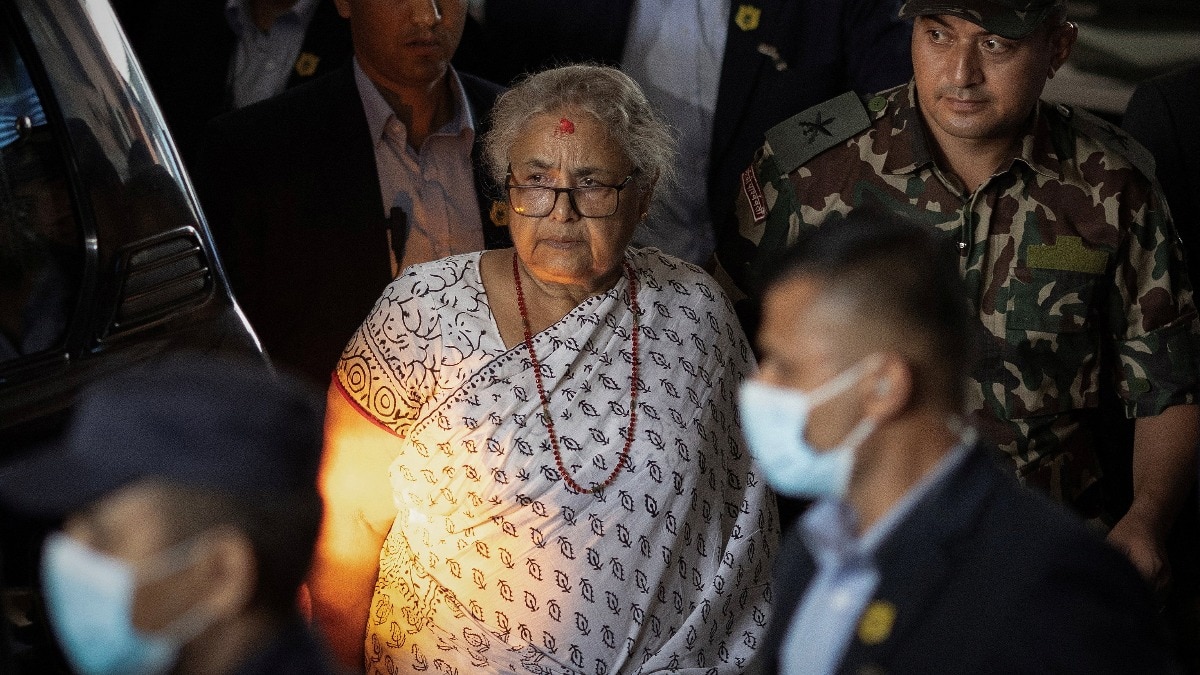 Outside Sushila Karki's residence, protesters sat on a dharna late at night (File Photo: Reuters)