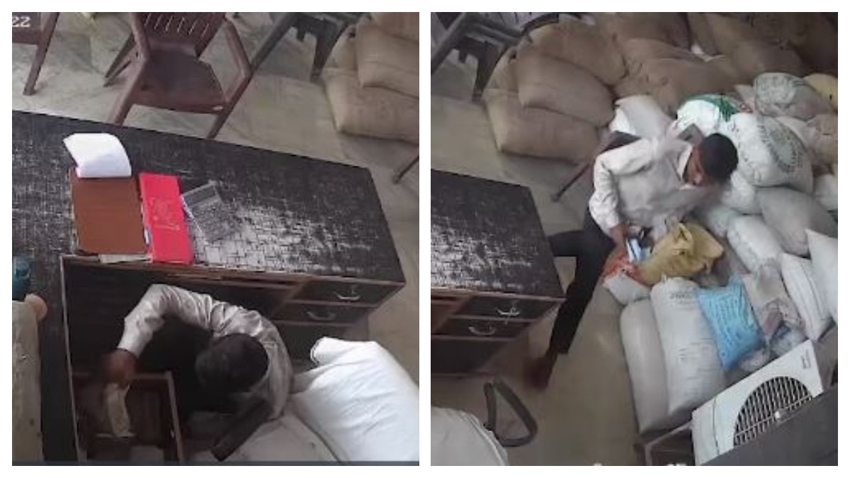 CCTV में कैद हुई चोरी की वारदात (Photo: Screengrab)