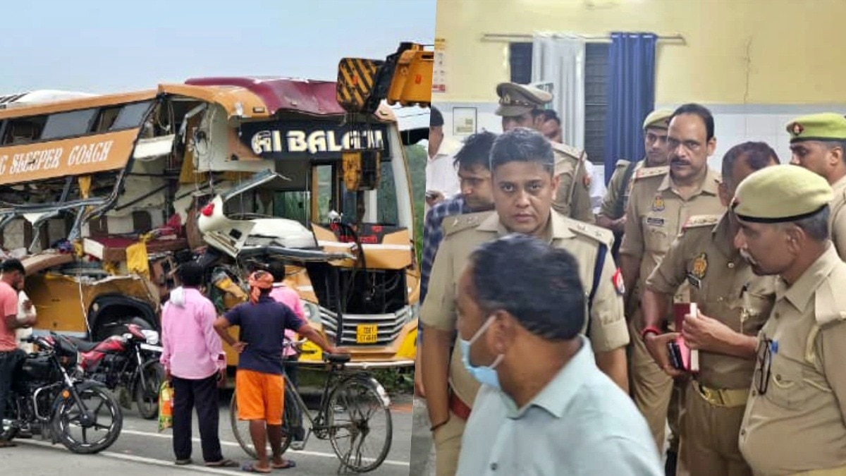 Bus met with an accident in Jaunpur, UP (Photo: ITG)