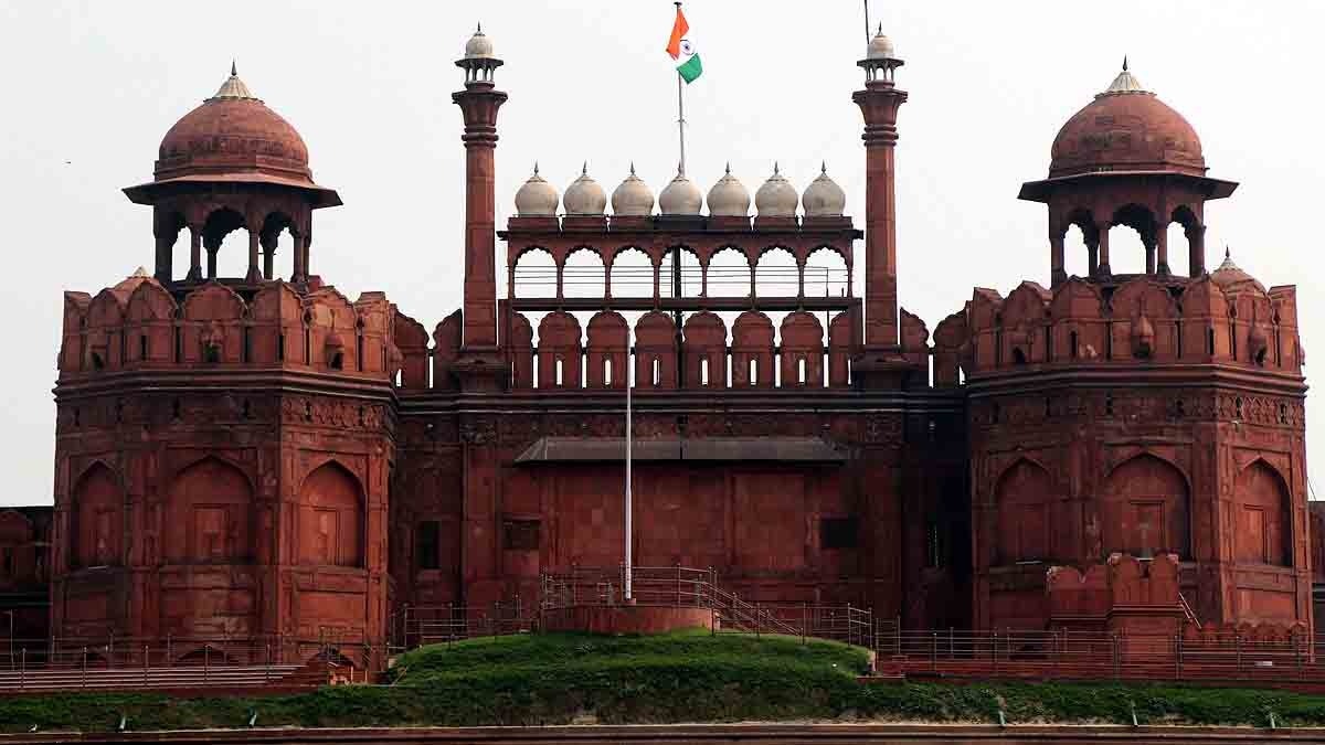 Red Fort Wall Turning Black
