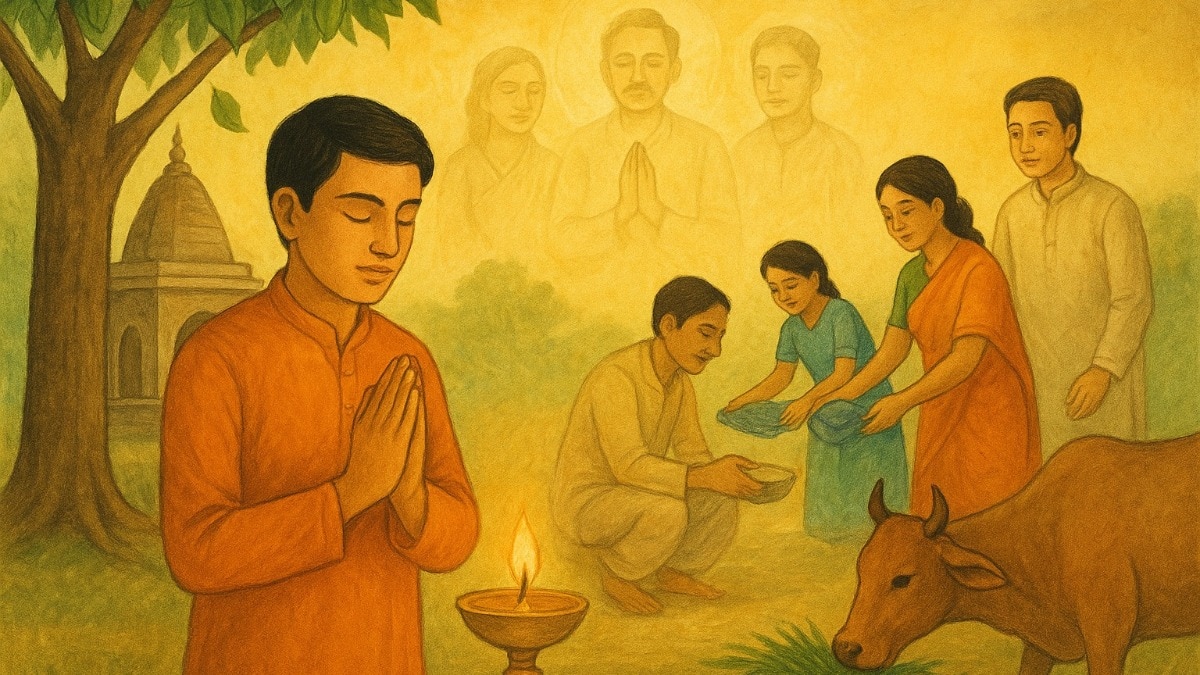 पूजा और दान-पुण्य करके भी मना सकते हैं पितृ पक्ष के दिन जन्मदिवस. (Photo- AI Generated)