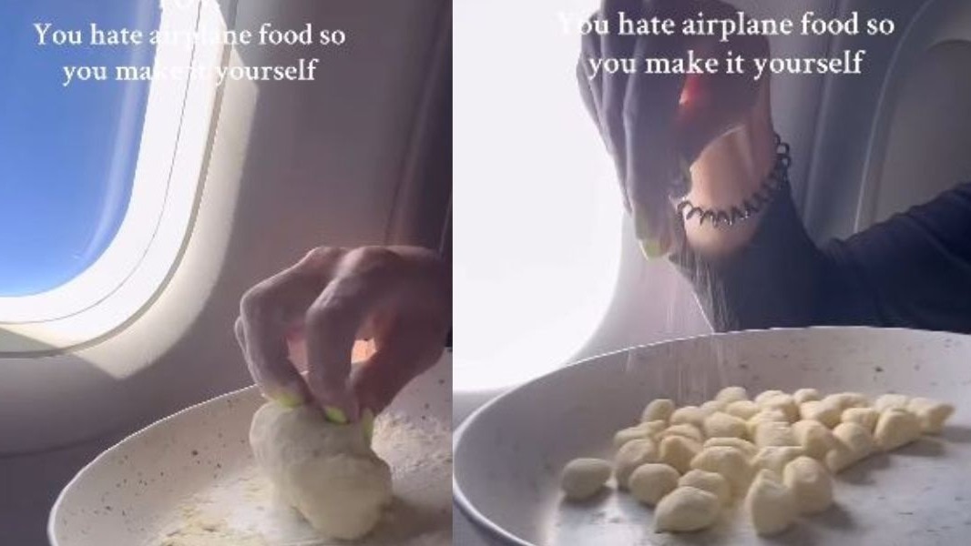 वायरल हो रही महिला पैसेंजर केटी ब्रूक्स पास्ता बनाने की क्लास और वर्कशॉप चलाती हैं. ( Photo: Instagram/ buonapastaclub)