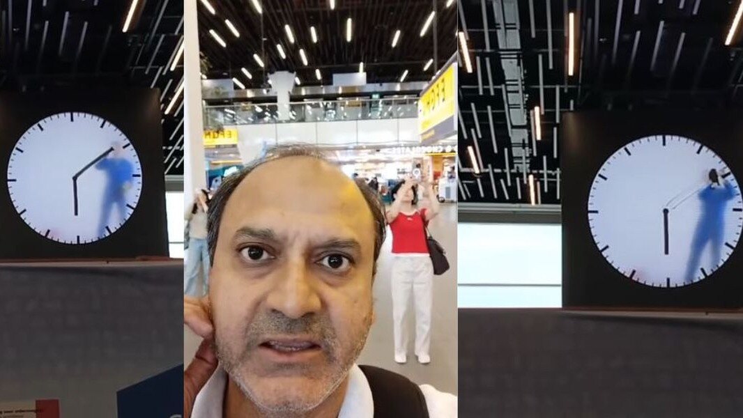 भारतीय यात्री ने एम्स्टर्डम एयरपोर्ट पर देखी अनोखी ‘Human Watch’, 10 लाख लोगों ने देखा वीडियो