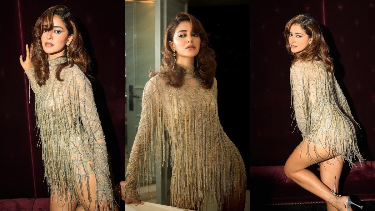 अनन्या पांडे के आउटफिट में लगे टैसल्स की चमक इसे और आकर्षक बना रही थी. (Photo: Instagram/@ananyapanday)
