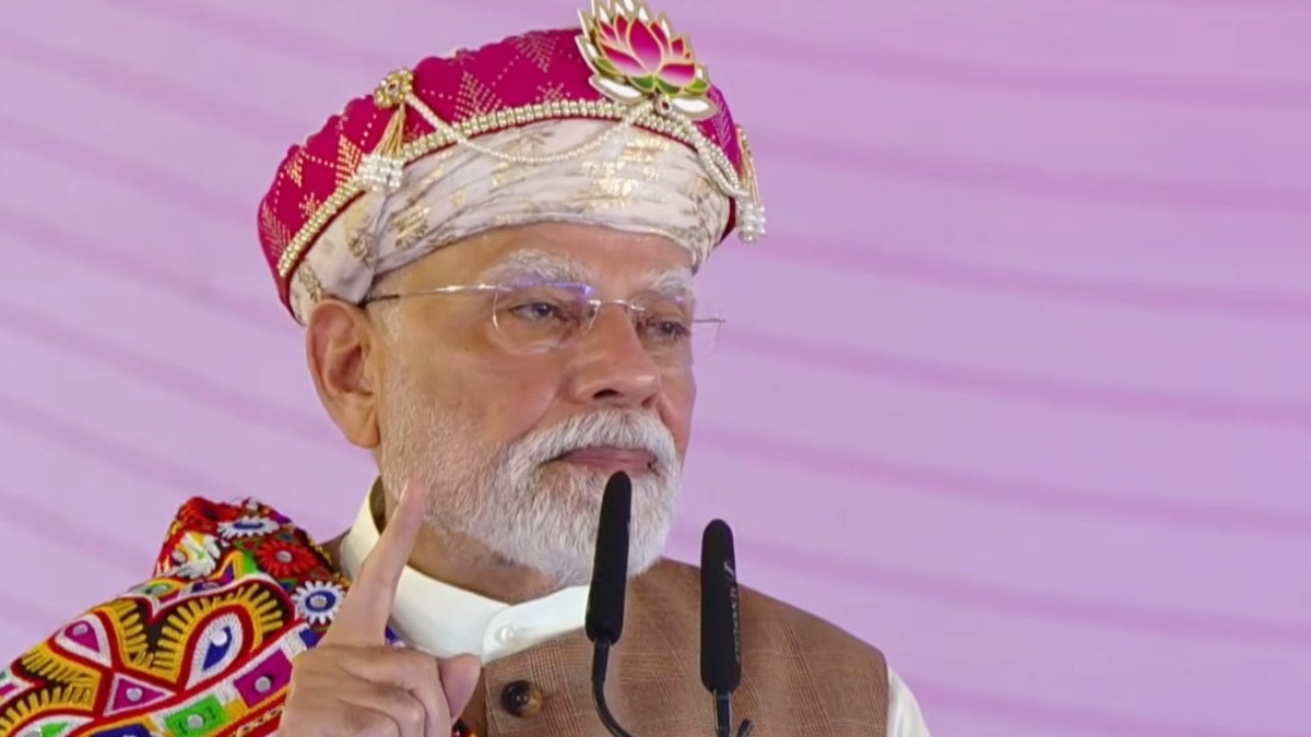 मध्य प्रदेश के धार में PM नरेंद्र मोदी.(Photo:Screengrab)