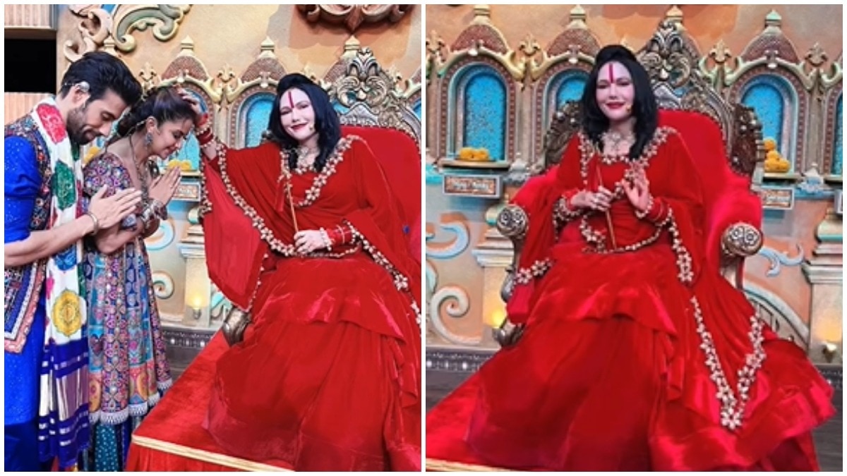 अविका गौर-मिलिंद चंदवानी की शादी पर पहुंचीं राधे मां (PHOTO: Screengrab)