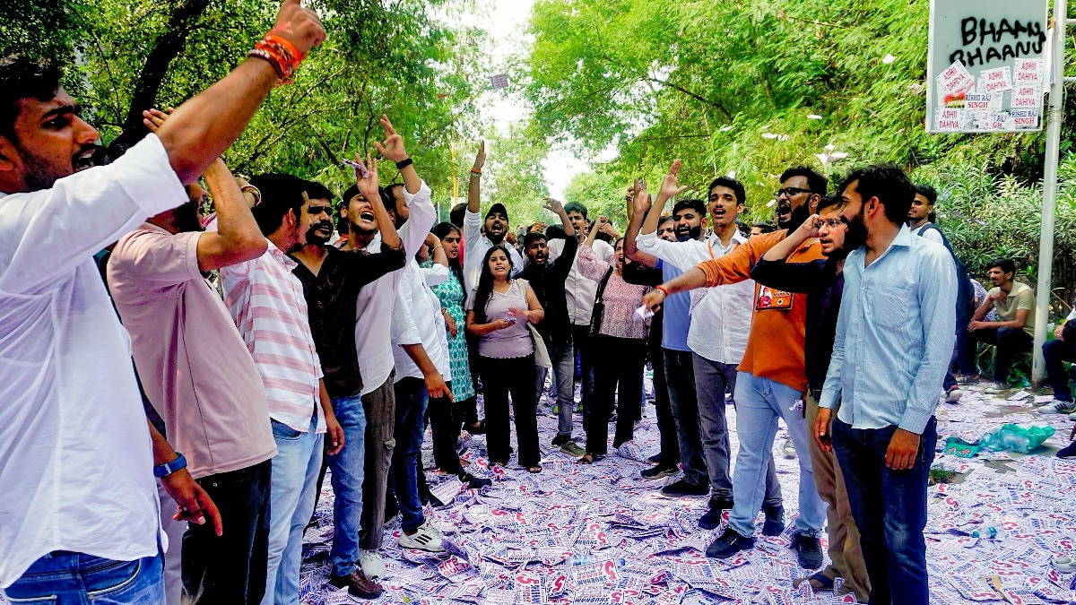 DUSU चुनाव के नतीजे घोषित कर दिए गए हैं. (Photo: PTI)