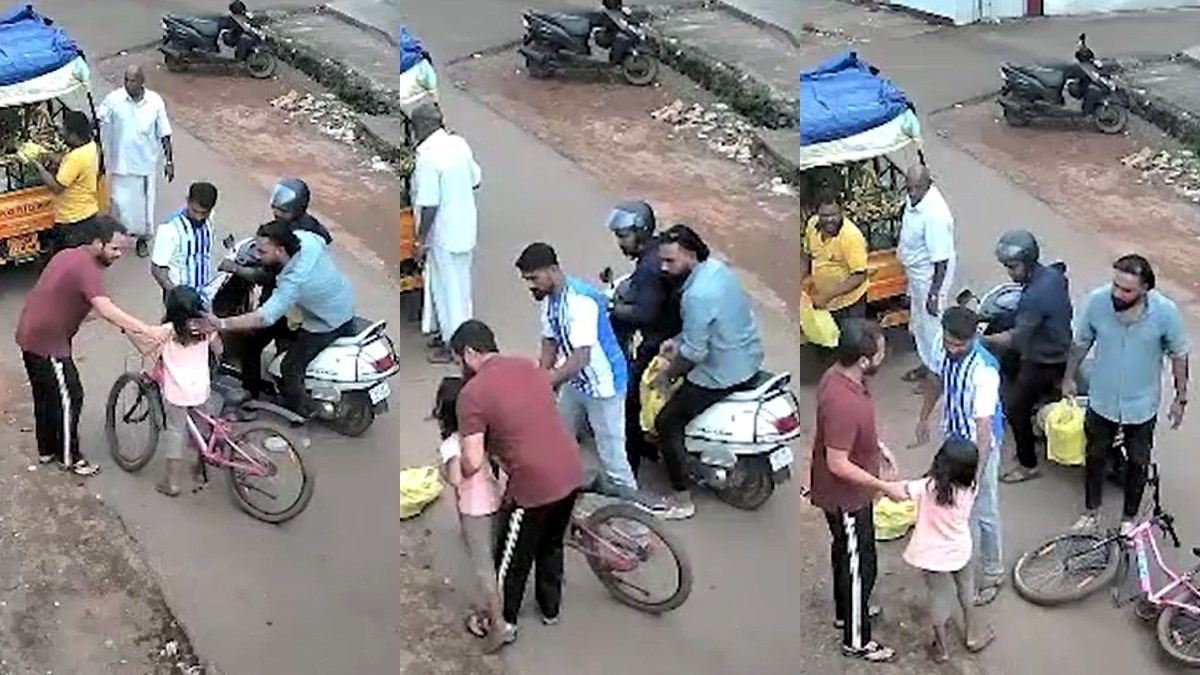 बच्ची की पीठ पर दबाव डालने पर निकल आई च्युइंग गम.(Photo:Screengrab) 