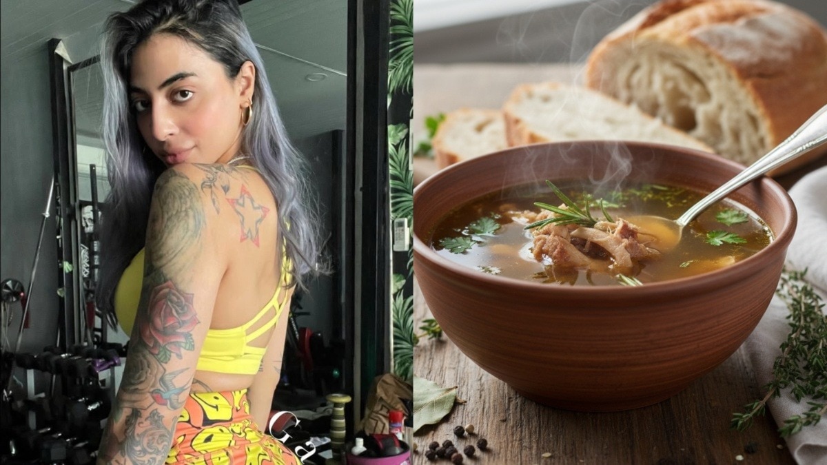 बानी जे ने बताए बोन ब्रॉथ के फायदे (Photo: Instagram@banji j/AI generated)
