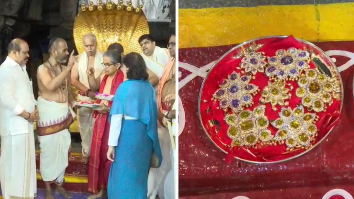 Tirupati temple receives gold and silver.