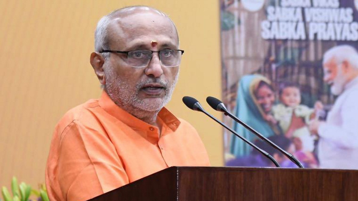 उपराष्ट्रपति सीपी राधाकृष्णन ने कहा कि सशक्त भारत केवल शक्ति से नहीं, चरित्र और एकता से बनता है (Photo: PTI)