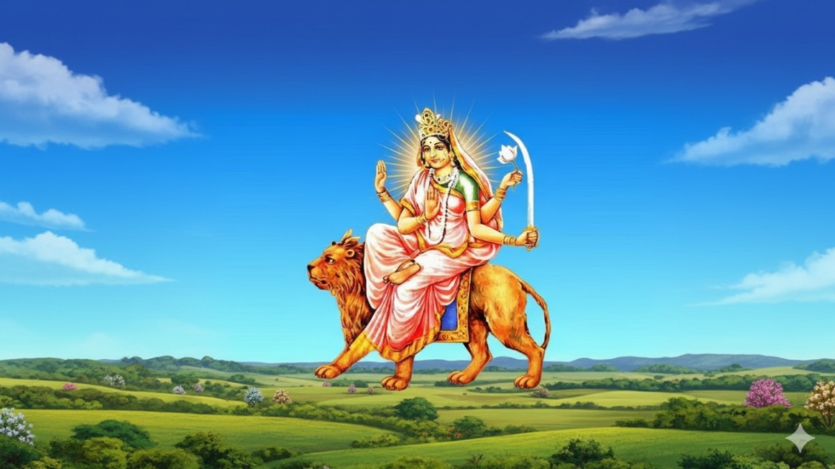 शारदीय नवरात्र के तीसरे दिन करें मां चंद्रघंटा की उपासना (Photo: AI Generated)