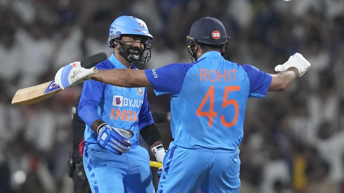 Dinesh Karthik with Rohit