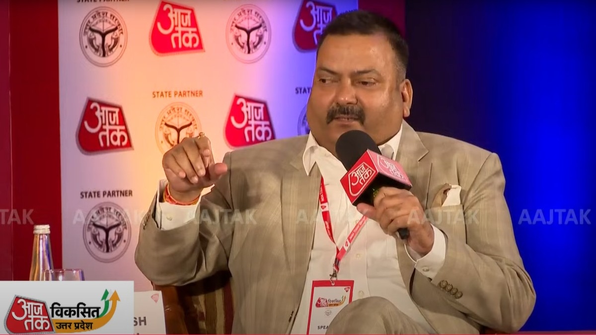 इंडो अमेरिकन चैंबर ऑफ कॉमर्स यूपी के चेयरमैन मुकेश सिंह ने कहा कि यूपी में परसेप्शन बदला है (Photo- ITG)