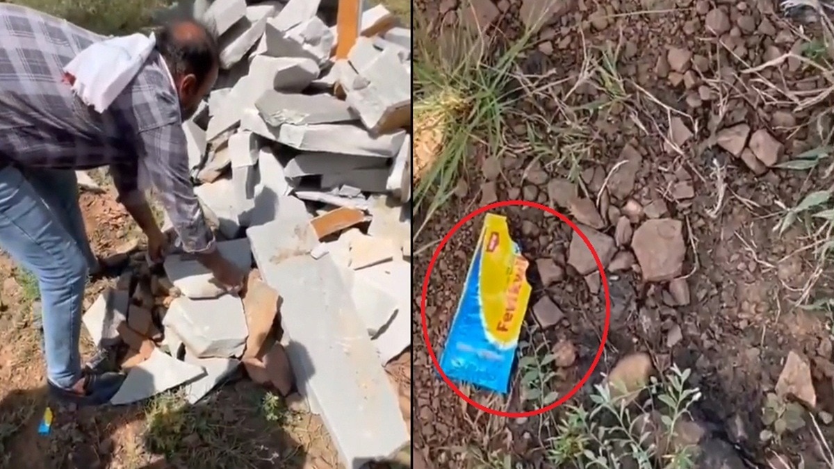 Baby found under stones
