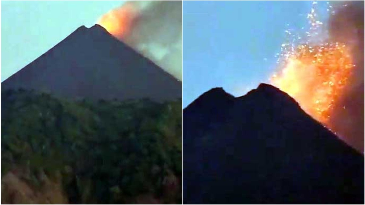 India Only Volcano Barren Islands Erupts