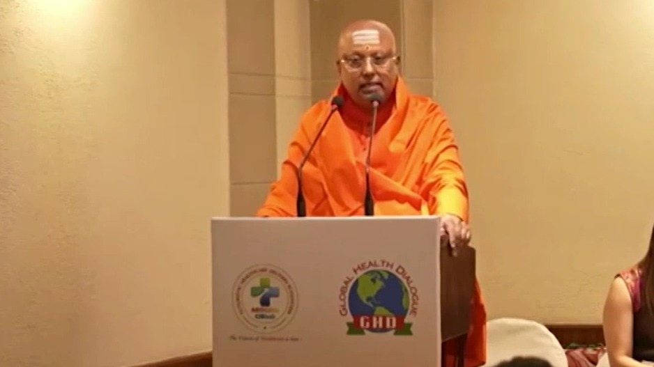 छात्राओं से यौन उत्पीड़न का आरोपी चैतन्यानंद सरस्वती पार्थ.  (Photo: Screengrab)