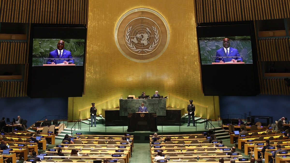 The mic of the leaders discussing Palestine was suddenly closed. (Photo- AP)
