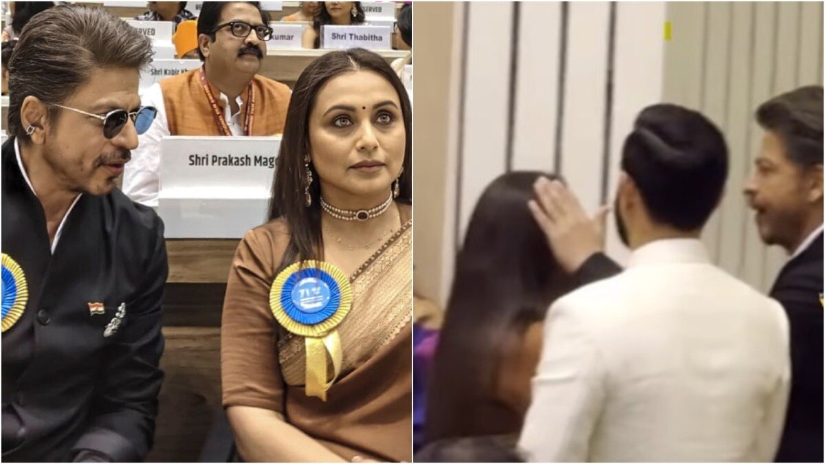 रानी के बाल संवारते दिखे शाहरुख खान (Photo: Screengrab)