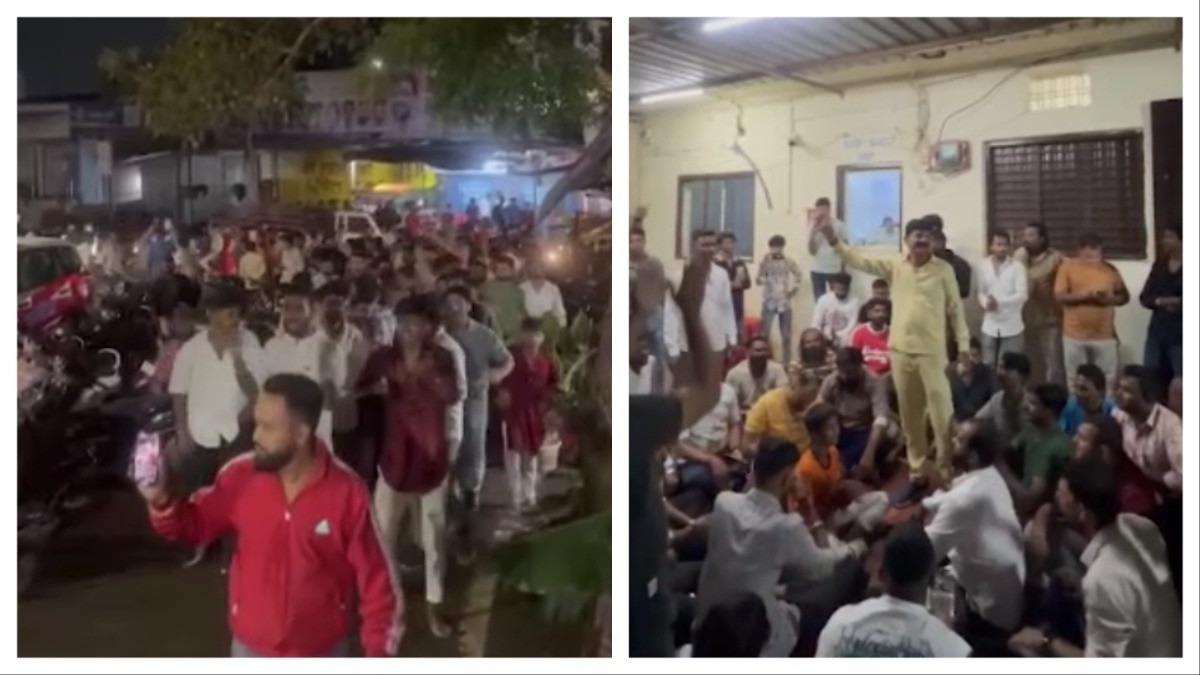 बजरंग दल कार्यकर्ताओं ने जमकर विरोध किया. (Photo: Screengrab)