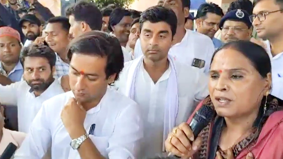 पार्वती कालीसिंध परियोजना के विरोध में किसान आंदोलन.(Photo:Screengrab)