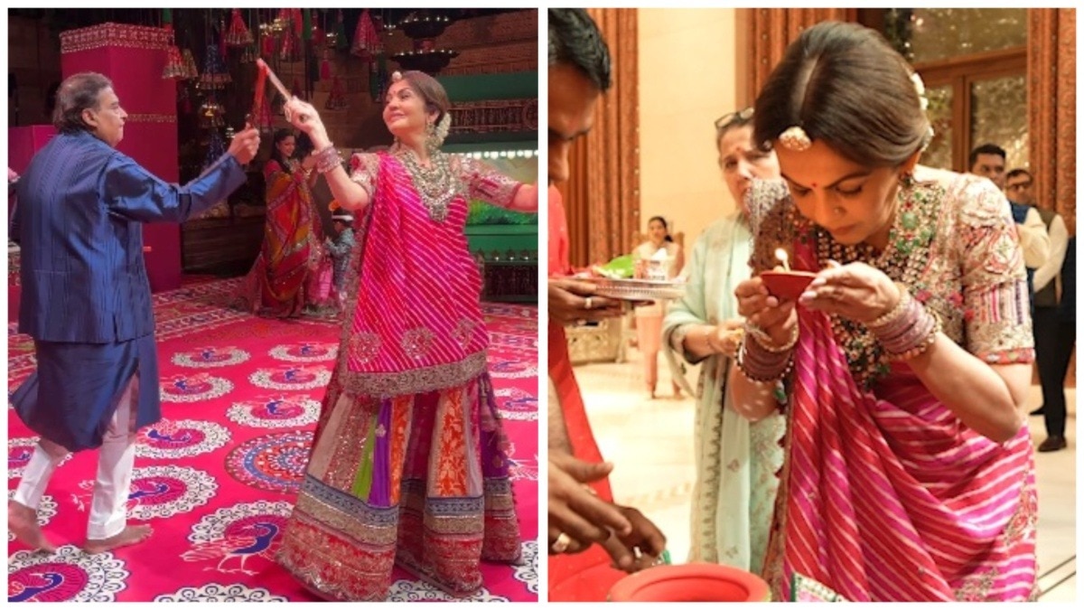 अंबानी परिवार धूमधाम से शारदीय नवरात्र का जश्न मना रहा है.