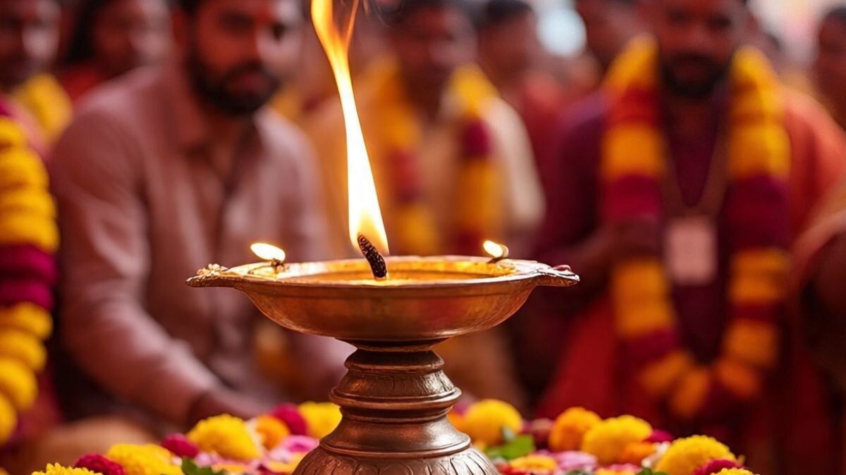 ज्योत ले जाने के विवाद में चाकूबाजी (Photo: AI Generated)