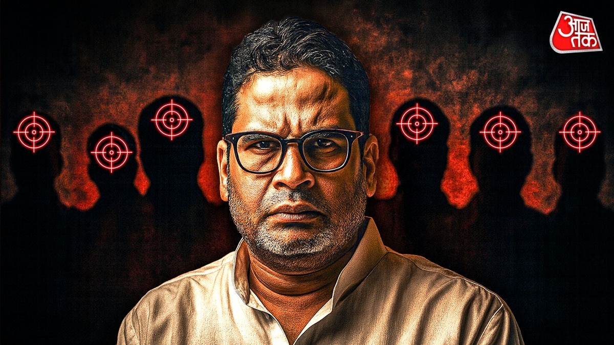 प्रधानमंत्री नरेंद्र मोदी और नीतीश कुमार सहित बड़े नेताओं को टार्गेट करके प्रशांत किशोर खुद भी निशाने पर आ गए हैं. (Photo: AI generated)