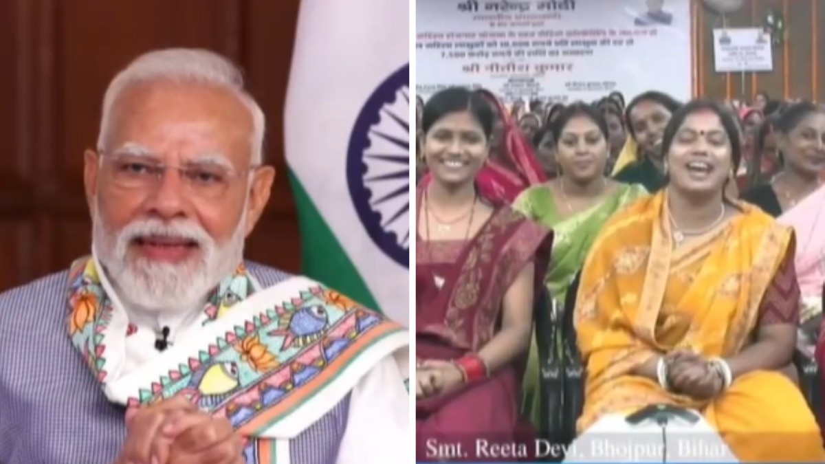 पीएम मोदी से योजना की पात्र महिलाओं ने बातचीत की.