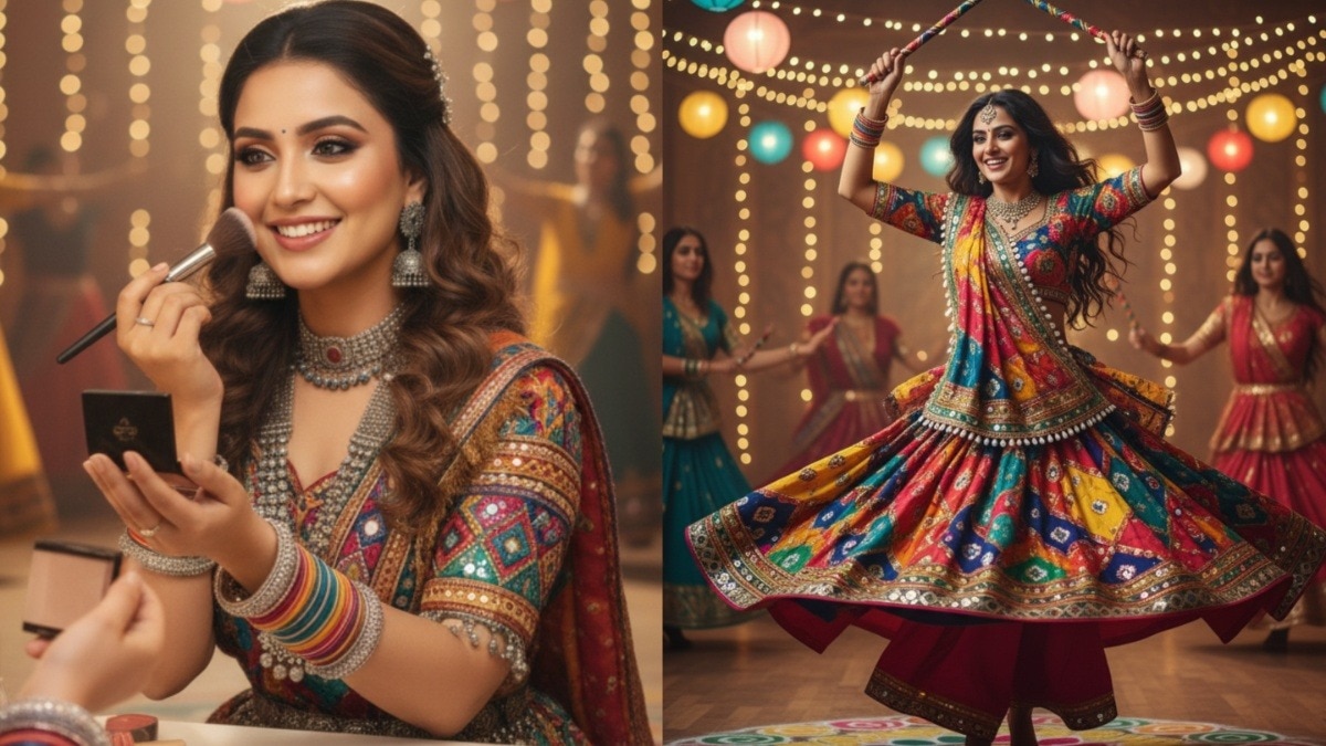 woman doing makeup and another dancing