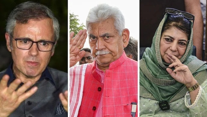 omar abdullah manoj sinha mahebobab mufti rajya sabha election