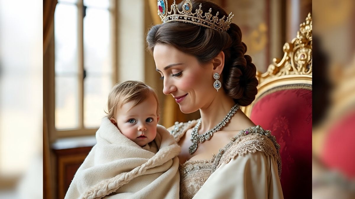 queen with baby