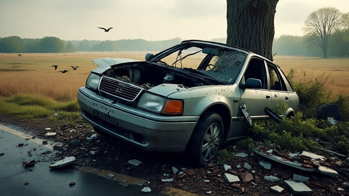 चालक को झपकी लेने से हुआ हादसा.(Photo: AI-generated)