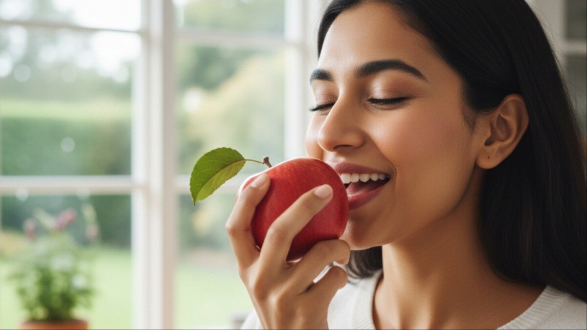 रोजाना एक सेब खाने के फायदे (Photo-AI generated)