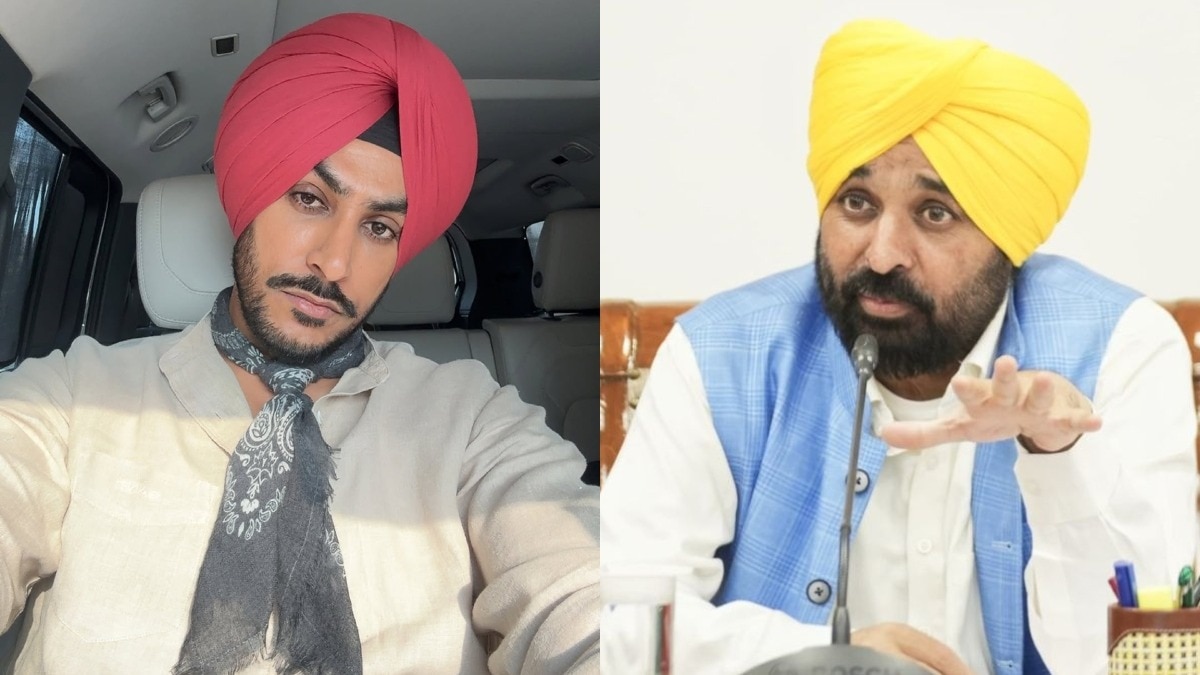 सिंगर राजवीर जवांदा से मिलने पहुंचे पंजाब के सीएम भगवंत मान (Photo: Instagram @rajvirjawandaofficial, PTI)