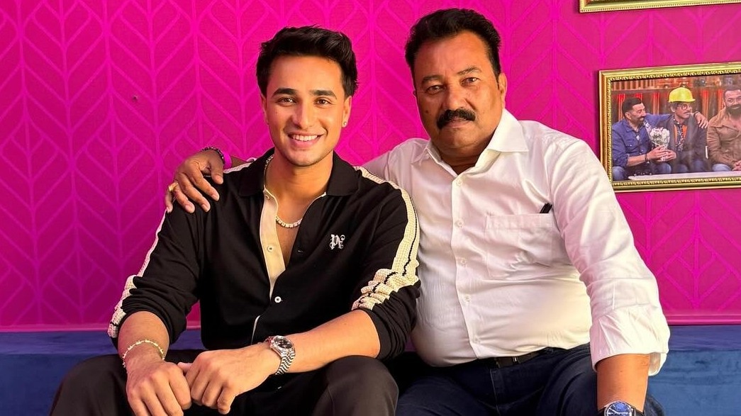 Abhishek Shrama with Father Rajkumar Sharma