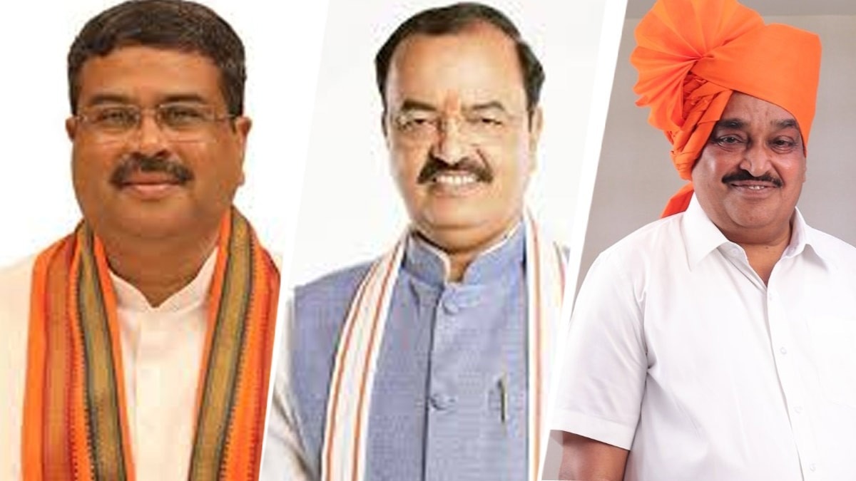 Bjp dharmendra pradhan keshav maurya and cr patil bihar election