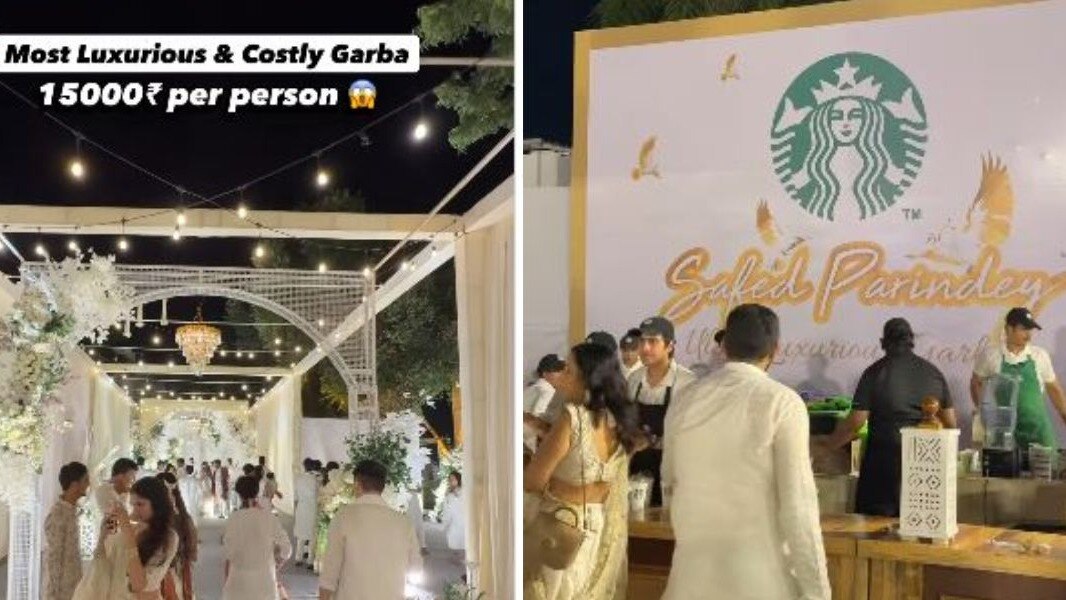 नवरात्रि में ₹15,000 एंट्री फीस वाला प्रीमियम गरबा का वीडियो वायरल हो रहा है. (Photo:outstandingclicks)