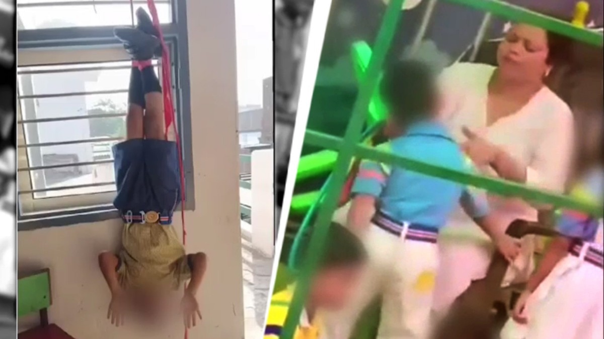 SCHOOL STUDENT HANGED UPSIDE DOWN FOR NO HOMEWORK